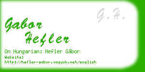 gabor hefler business card
