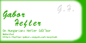gabor hefler business card